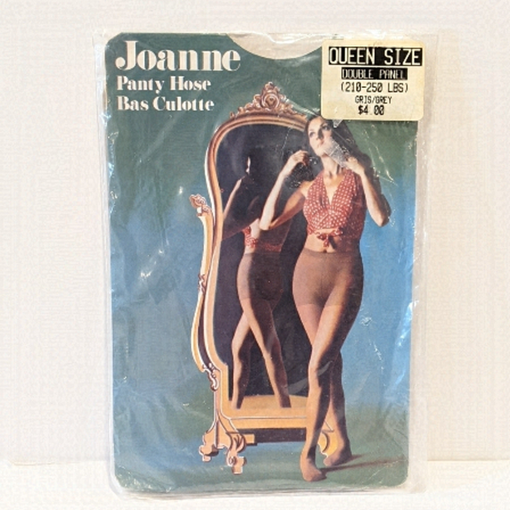 2/$20 Vintage grey queen size panty hose 210-250